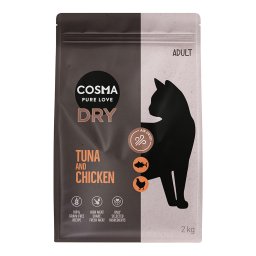 Cosma Air-Dried atún y pollo pienso para gatos - 2 x 2 kg