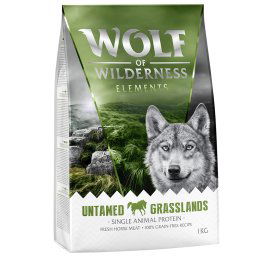 Wolf of Wilderness Sensitive «Untamed Grasslands» caballo, sin cereales - 5 x 1 kg