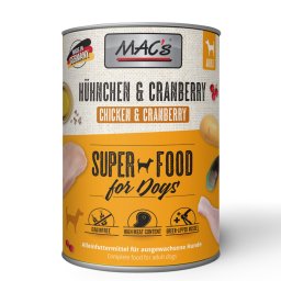 MAC's Adult Superalimentos 24 x 400 g - Pack Ahorro - Pollo y arándanos rojos