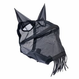 Máscara antimoscas Nomad Tales con orejas y protección nasal, negra - Completa