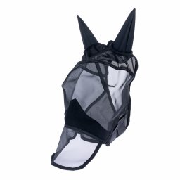 Máscara antimoscas Nomad Tales con orejas y protección nasal Classic, negra - Completo