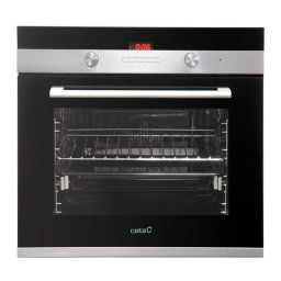 Horno multifunción turbo Cata 50L Inox y cristal negro con mandos escamoteables LCD