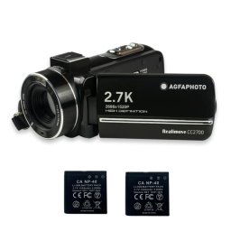 Videocámara AgfaPhoto Realimove CC2700 2,7K 24MP Zoom 18X Táctil LED Negra
