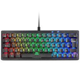 Mars Gaming MKMINIPRO Teclado Mecánico RGB 60% Switch Marrón Negro