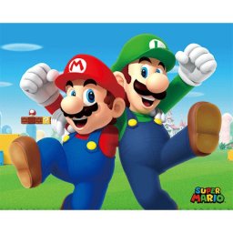 Póster 3D Super Mario Pyramid Lenticular Marco Plástico 23,5x28,5cm Licencia Oficial