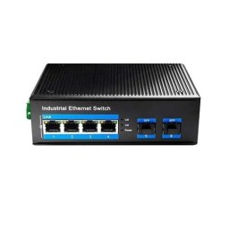 Switch CUDY IG1004S2P Industrial 1000Mbps 4 PoE RJ45 + 2 SFP Full-Duplex -40~80ºC