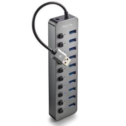 Hub NGS 10 puertos USB 3.0 5Gbps IHUB10 con interruptores y alimentación externa