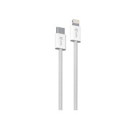 Cable UNI USB-C a Lightning 2m 30W 3A Nylon Carga Rápida Blanco Compatible Apple