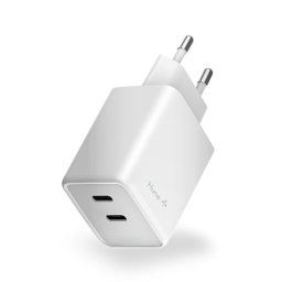 Hune Eco Cargador 45 W 2 Puertos USB-C GaN Blanco Nieve