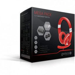 Gioteck Mega Pack Headset + Funda + Protector Pantalla + 2 Grips Nintendo Switch