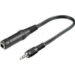 GOOBAY 50470 - Adaptador jack, conector macho de 3,5 mm / casquillo de 6,35 mm