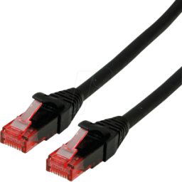 ROLINE 21152945 - Cordón de parche Cat.6 UTP, LSOH, negro, 0,3 m..