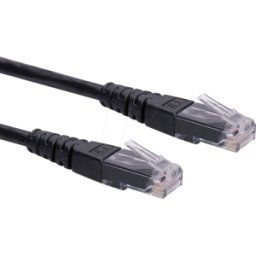 ROLINE 21151515 - Cordón de parche Cat.6, UTP, negro, 0,3 m..