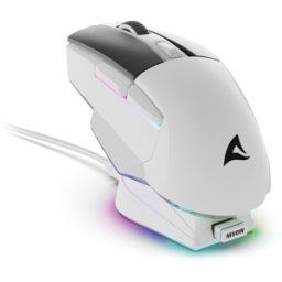 SHARKOON SHARK SGM50W WS - Ratón para juegos (ratón), USB/radio, RGB, negro