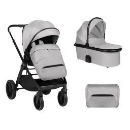 Carrito de bebé 2en1 con capazo Tiffany Gris Claro 2024