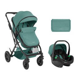 Carrito de bebé Kikkaboo 3 en 1 asiento transf. Kaia Menta 2024