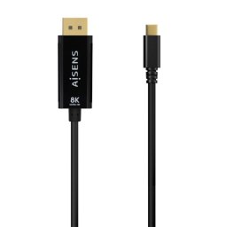 Aisens A109-0688 Cable Conversor USB-C Macho a DisplayPort Macho 0.8m Negro