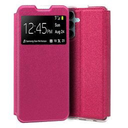 Cool Funda Flip Cover Liso Rosa para Samsung A145 Galaxy A14 / A14 5G