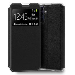 Cool Funda Flip Cover Tipo Libro Liso Negro para Samsung A155 Galaxy A15/A15 5G