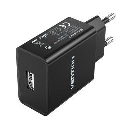 Vention WML-CH07-EU-B Cargador de Pared 1xUSB 12W Negro