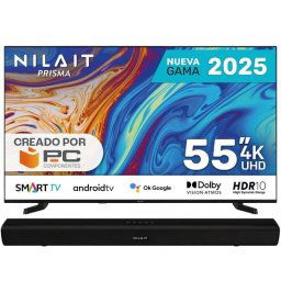 Nilait Prisma NI-55UB7001S 55" LED + Harmony Sound bar Barra de Sonido Bluetooth 2.0 30W
