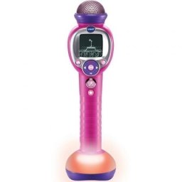 Micrófono VTech Kidi SuperStar Dance Pantalla Interactiva Distorsionador Voz Rosa