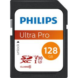 PHILIPS MEDIA PHI FM12SD65B - Tarjeta SDXC, 128GB Clase 10 UHS-I U3