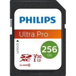 PHILIPS MEDIA PHI FM25SD65B - Tarjeta SDXC, 256GB Clase 10 UHS-I U3