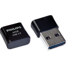 PHILIPS MEDIA PHI FM64FD90B - Memoria USB, USB 3,0, 64 GB, edición PICO Midnight Black