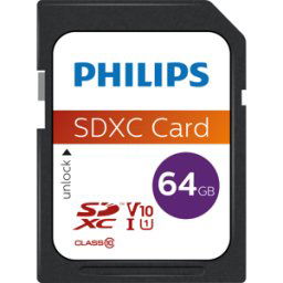 PHILIPS MEDIA PHI FM64SD55B - Tarjeta SDXC, 64GB Clase 10 UHS-I U1