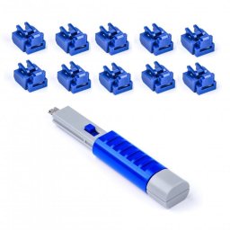 Smart Keeper Pack 10 Bloqueos para Puertos RJ45 + Llave de Seguridad Azul