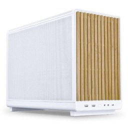 Caja PC Lian Li A3-mATX Blanco Madera clara Micro ATX Mesh Compacta