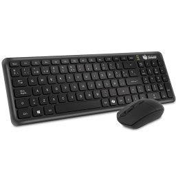 PcCom Essential Combo MK20 Low Profile Teclado + Ratón Wireless con Copilot Negro