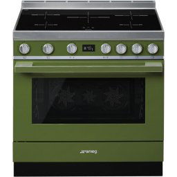 Smeg Portofino CPF9IPOG Cocina de Inducción 5 Zonas + Horno Pirolítico Verde