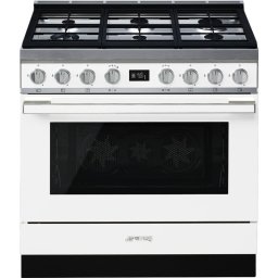 Smeg Portofino CPF9GPWH Cocina de Gas 6 Zonas + Horno Pirolítico Blanca