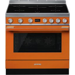 Smeg Portofino CPF9IPOR Cocina de Inducción 5 Zonas + Horno Pirolítico Naranja