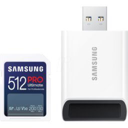 SAMSUNG SAMS MB-SY512SB - Tarjeta de memoria SDXC 512GB, con lector de tarjetas USB