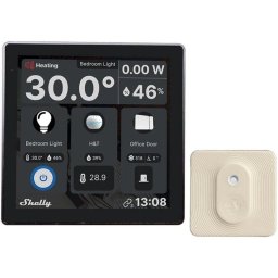 Shelly Wall Display Blanco + Blu H&T Ivory Pantalla de Control y Sensor de Temperatura y Humedad