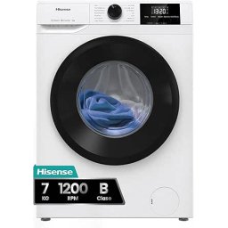 Lavadora Hisense Serie 1 WF1G7021BW 7kg Carga Frontal 1200rpm Clase B Blanca Vapor 99.9%