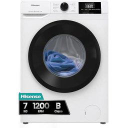 Lavadora Hisense WF1G7021BW 7kg Carga Frontal 1200rpm Clase B Blanca Vapor 99.9%