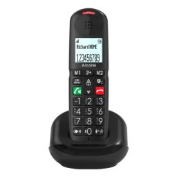 Teléfono inalámbrico Alcatel Terminal negro 2 auriculares 100 contactos manos libres