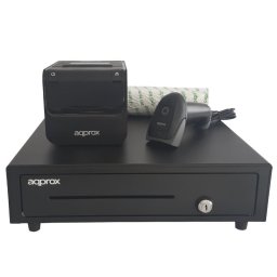 Impresora Térmica Ethernet Approx appPOSPACK4180-2D con cajón y lector 2D rollos incluidos