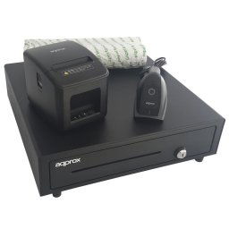 Impresora Térmica USB Approx appPOSPACK4180USB-2D tecnología 2D corte automático pack completo