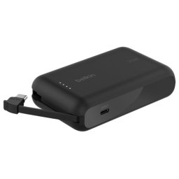 Power Bank Belkin Universal 10000 mAh 2 Puertos USB-C Carga Rápida 20W Negro