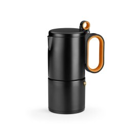 Cafetera Italiana BRA Efficient 14 tazas 0,18L acero inoxidable Full Induction naranja-negro