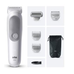 Recortadora Braun Wet & Dry Gris inalámbrica batería Li-Ion 100min accesorios x6 IPX7