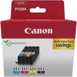 Cartucho de tinta Canon CLI-551 Multipack Original Cian/Magenta/Amarillo/Negro 7ml