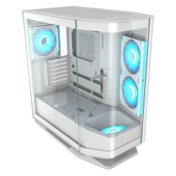 Torre Cougar FV270 RGB Cristal Templado Curvado ATX/EATX/420mm GPU/Panel USB-C Blanco