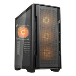 Torre Cougar Midi Tower ATX EATX Vidrio Templado RGB 4 Ventiladores USB-C Negro