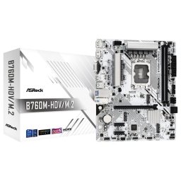 Placa Base ASRock B760 Intel B760M Socket 1700 Micro ATX B760M-HDV/M.2 DDR5 M.2 PCIe 4.0 LAN 2.5GbE
